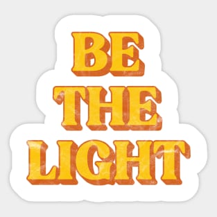 Retro Be The Light Christian Sticker